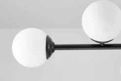 Arrediorg Lampadario a sospensione 8 sfere con piastra rettangolare a soffitto FINO W8