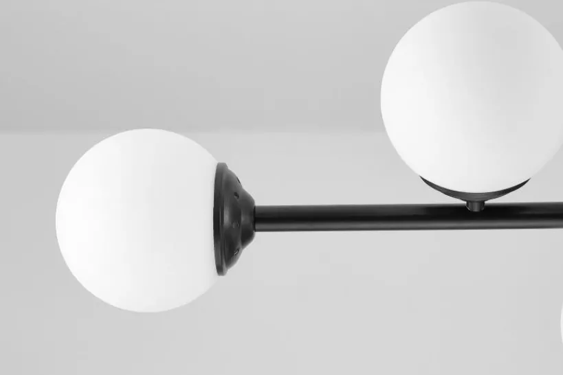 Arrediorg Lampadario a sospensione 8 sfere con piastra rettangolare a soffitto FINO W8