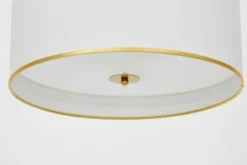 Arrediorg Lampadario a sospensione ottone con paralume bianco ZANETTI TRIO