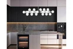 Arrediorg Lampadario a sospensione palle bianche ramo cromato PETRICA W24