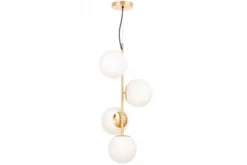 Arrediorg Lampadario a sospensione 4 sfere oro caldo STELVIO W4
