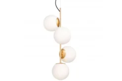 Arrediorg Lampadario a sospensione 4 sfere oro caldo STELVIO W4