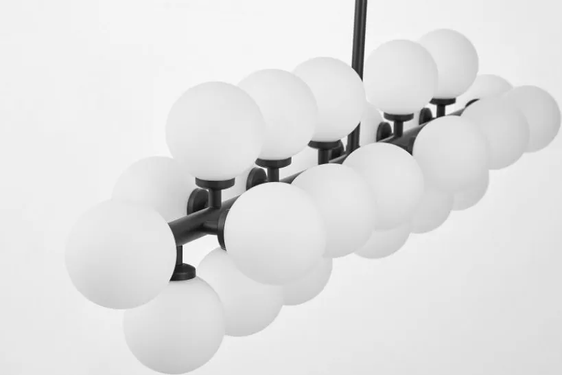 Arrediorg Lampadario a sospensione sfere asse orizzontale PETRICA W24