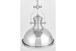 Arrediorg Lampadario a sospensione stile industriale Ettore Cromato