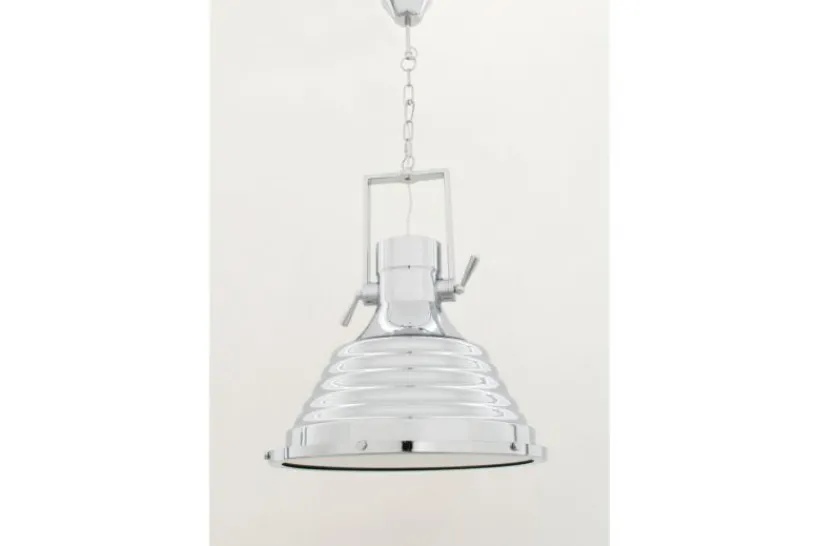 Arrediorg Lampadario a sospensione stile industriale Braggi Big Cromato