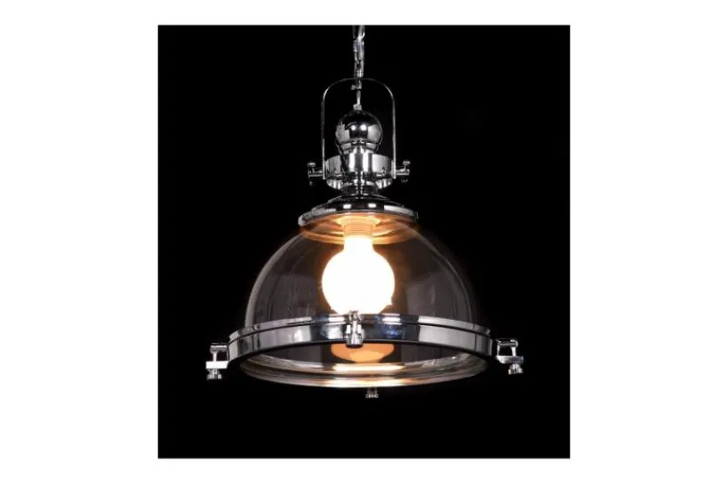 Arrediorg Lampadario a sospensione stile industriale Falco Cromato