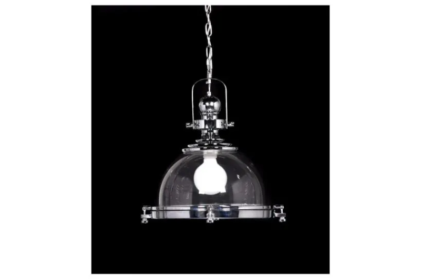Arrediorg Lampadario a sospensione stile industriale Falco Cromato