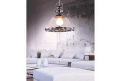Arrediorg Lampadario a sospensione stile industriale Falco Cromato