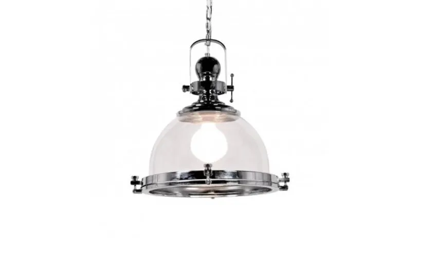 Arrediorg Lampadario a sospensione stile industriale Falco Cromato