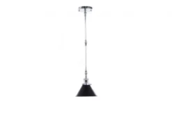 Arrediorg Lampadario a sospensione stile industriale cromo con DERI W2