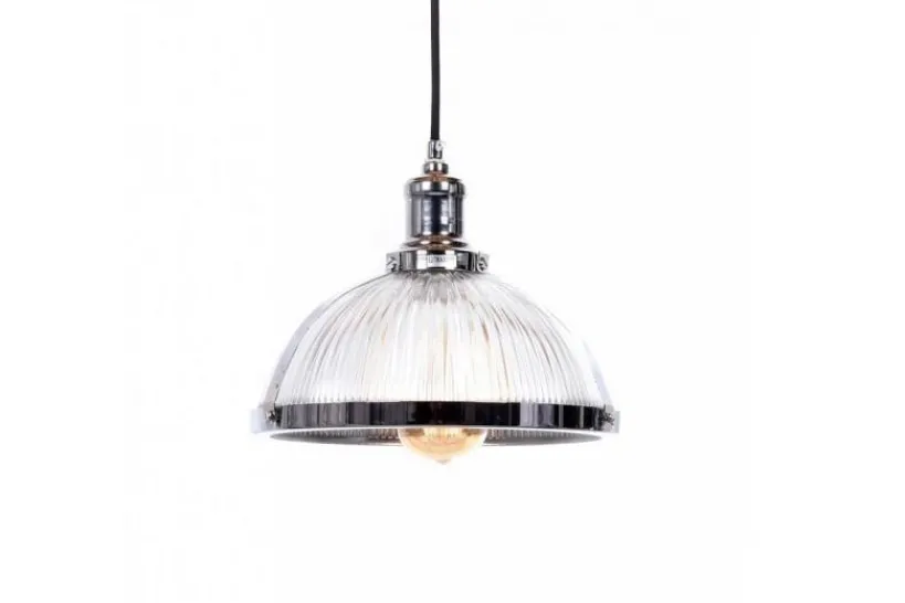 Arrediorg Lampadario a sospensione stile industriale Brico Cromato