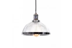 Arrediorg Lampadario a sospensione stile industriale Brico Cromato