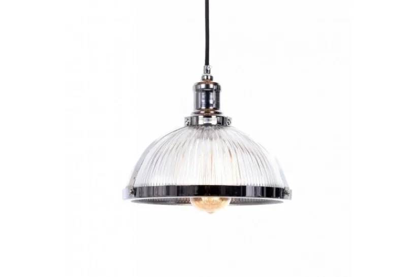 Arrediorg Lampadario a sospensione stile industriale Brico Cromato