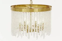 Arrediorg Lampadario circolare con cristalli BALMENA D40