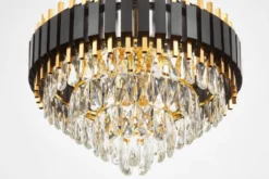 Arrediorg LAMPADARIO CLASSICO IN CRISTALLO E ORO RIVO D50