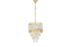Arrediorg LAMPADARIO CLASSICO IN CRISTALLO MAZINI E ORO D25