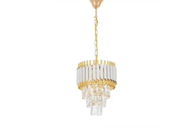 Arrediorg LAMPADARIO CLASSICO IN CRISTALLO MAZINI E ORO D25