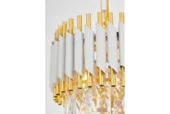 Arrediorg LAMPADARIO CLASSICO IN CRISTALLO MAZINI E ORO D25
