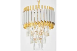 Arrediorg LAMPADARIO CLASSICO IN CRISTALLO MAZINI E ORO D25