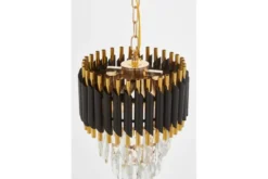 Arrediorg LAMPADARIO CLASSICO IN CRISTALLO E ORO MAZINI D25
