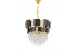 Arrediorg LAMPADARIO CLASSICO IN CRISTALLO E ORO MOLINA D40