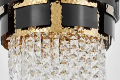 Arrediorg LAMPADARIO CLASSICO IN CRISTALLO E ORO MOLINA D40