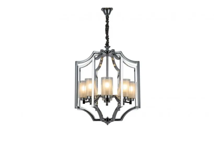 Arrediorg Lampadario con gabbia cromata VIGATTO W8
