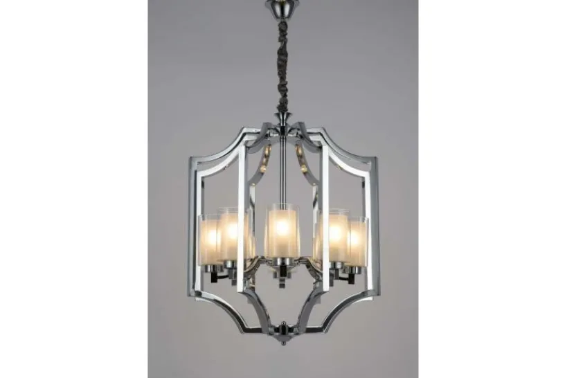 Arrediorg Lampadario con gabbia cromata VIGATTO W8