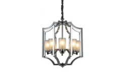 Arrediorg Lampadario con gabbia cromata VIGATTO W8