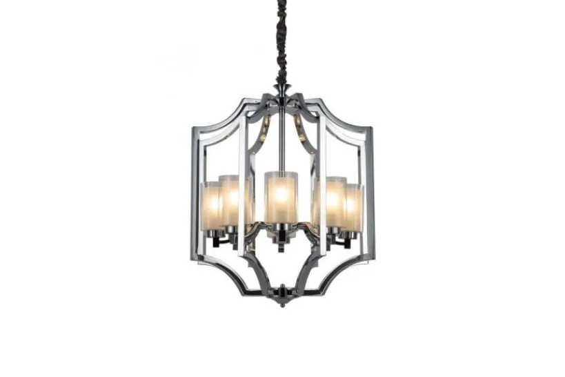 Arrediorg Lampadario con gabbia cromata VIGATTO W8