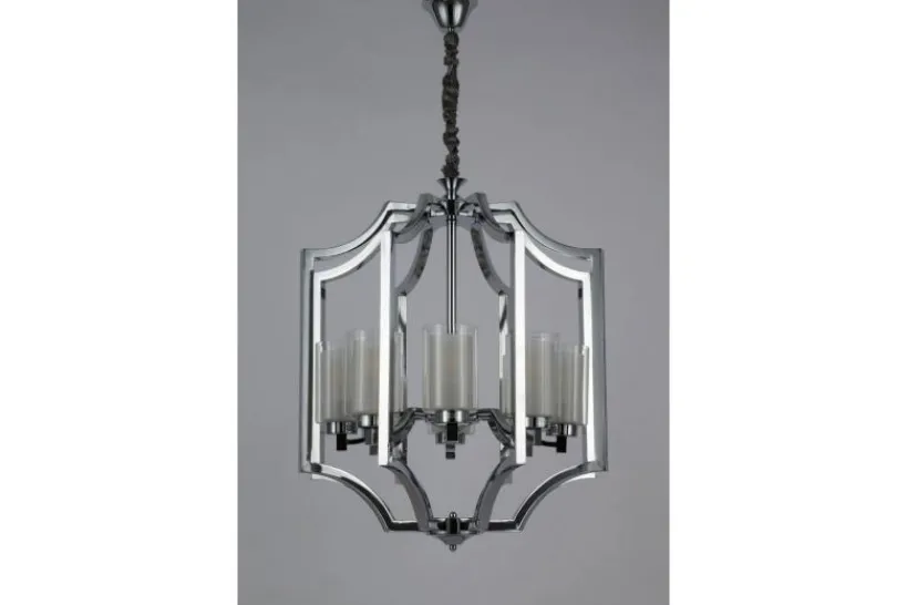 Arrediorg Lampadario con gabbia cromata VIGATTO W8