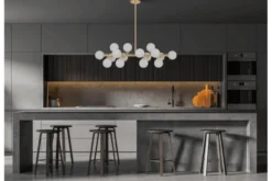 Arrediorg Lampadario con ramo 16 sfere in vetro oro caldo PETRICA W16