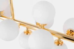 Arrediorg Lampadario con ramo 16 sfere in vetro oro caldo PETRICA W16