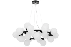 Arrediorg Lampadario con sfere opalescenti corona metallo MARSIADA W25