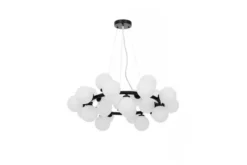 Arrediorg Lampadario con sfere opalescenti corona metallo MARSIADA W25