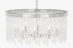 Arrediorg Lampadario cromato con cristalli a cascata BALMENA D60