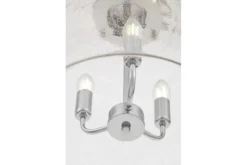 Arrediorg Lampadario cromato moderno con paralume in vetro a bollicine RALTON W3
