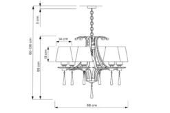Arrediorg Lampadario di cristallo Venisia W6