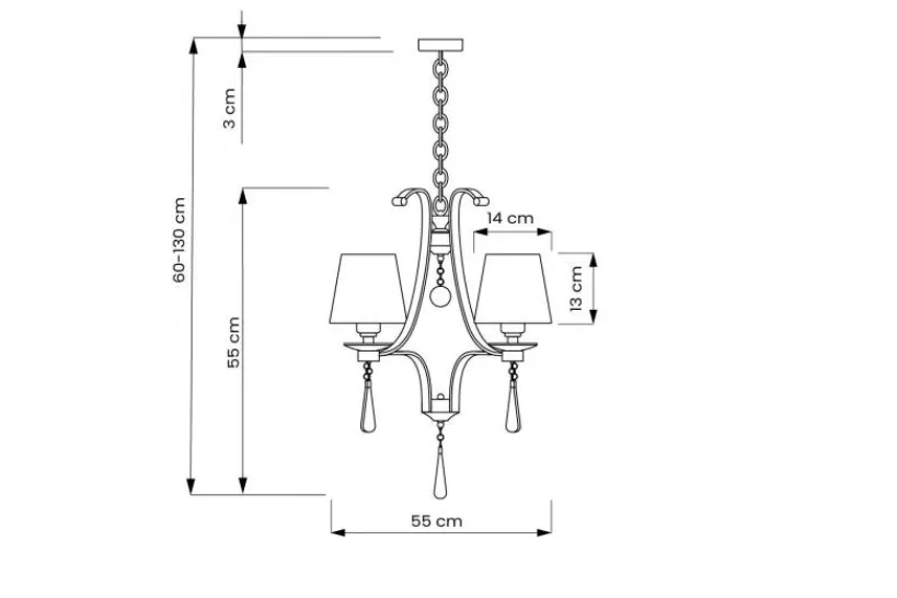 Arrediorg Lampadario di cristallo Venisia W4