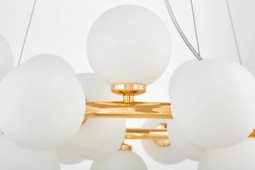 Arrediorg Lampadario di design moderno 40 luci oro caldo MARSIADA W40