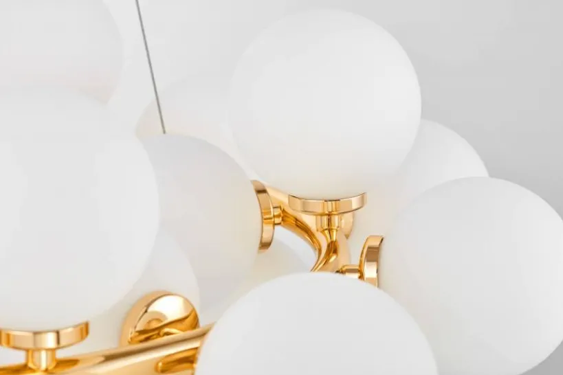 Arrediorg Lampadario di design moderno 40 luci oro caldo MARSIADA W40
