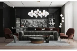 Arrediorg Lampadario di design moderno 40 luci MARSIADA W40 Ottone