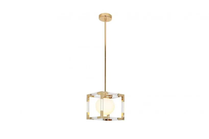 Arrediorg Lampadario di design moderno a sfera in gabbia oro BOSCO W1