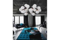 Arrediorg Lampadario di design moderno 25 luci e oro caldo MARSIADA W25