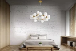Arrediorg Lampadario di design moderno 25 luci MARSIADA W25 Oro