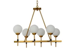 Arrediorg Lampadario di design moderno 6 luci ALDONO W6 Ottone