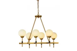 Arrediorg Lampadario di design moderno 6 luci ALDONO W6 Ottone