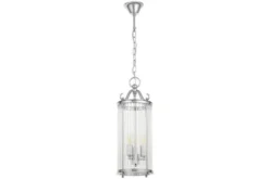 Arrediorg Lampadario di design moderno in metallo cromato e vetro BOSTON W3