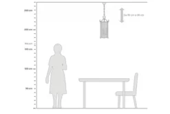 Arrediorg Lampadario di design moderno in metallo cromato e vetro BOSTON W3