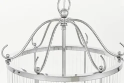 Arrediorg Lampadario di design moderno in metallo cromato e vetro BOSTON W6